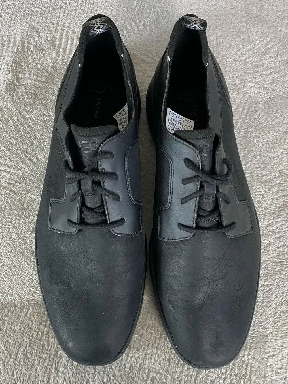 UGG Union Derby Mens Oxford Shoes Size 13 Black Leather Waterproof Treadlite NEW